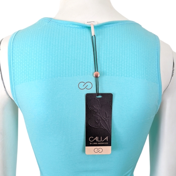 Calia Seamless Core Tank Top Workout Athletic Top NWT Womens XS Teal Blue - Picture 7 of 10